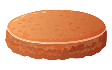 Plain burger patty ready for grill - Vector Illustration