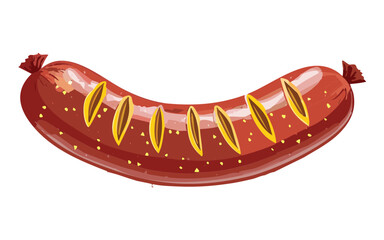 Sausage Meat Food Ingredient - Vector Illustration