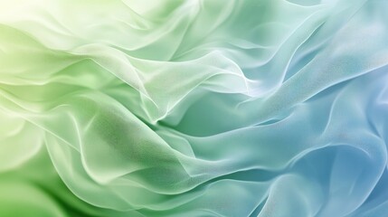 Obraz premium Translucent Green Layers of Light and Soft Shapes in Motion