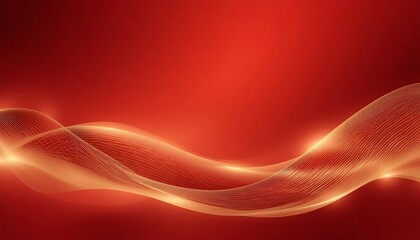 Crimson waves of light, elegant abstract digital design for presentations