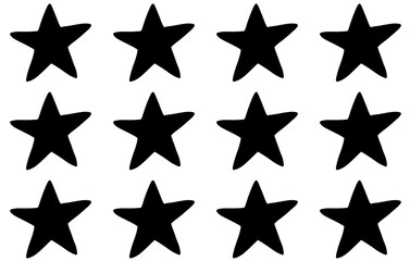 Obraz premium Simple and minimalist star seamless pattern vector, ideal for various design projects such as backgrounds, gift wrap, fabric, decoration and graphic elements.