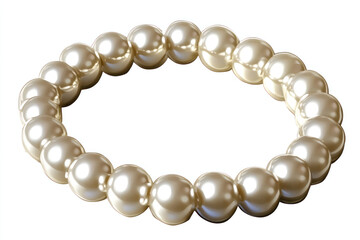 Obraz premium White Pearl Necklace Luxury Jewelry Accessory on White Background