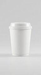 white paper cup with lid mockup