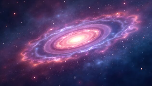 digital texture of the universe vibrant galaxy swirls and spots of light - Powered by Adobe