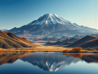 Fototapeta premium mount hood reflection