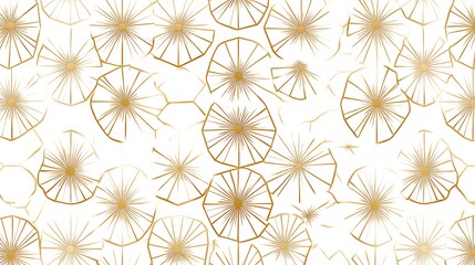 Delicate gold floral pattern on a white background.