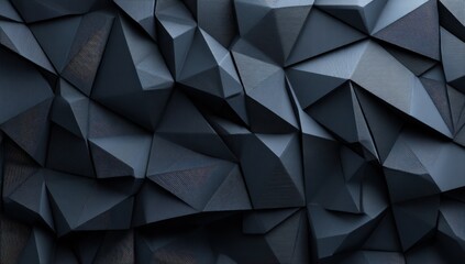 Obraz premium Abstract Dark Geometric Triangular Pattern Background