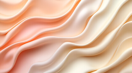 Obraz premium Elegant Peach and Cream Silk Drape Abstract Texture