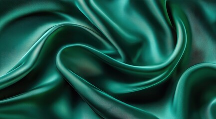 Fototapeta premium Teal Green Fabric Drape Texture