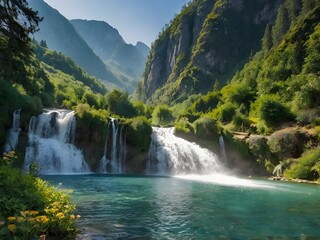 Fototapeta premium Waterfalls in the Forest