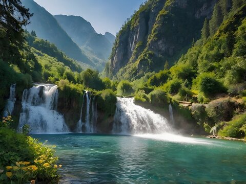 Waterfalls in the Forest