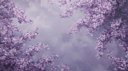 Floating lilac fabric