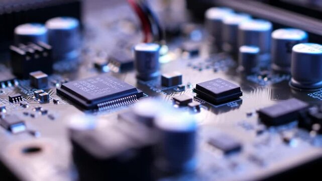 Electronic circuit board closeup