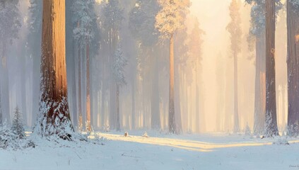 Winter Forest Snowfall Pixel Art Scene