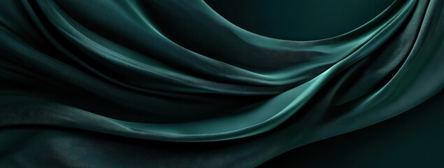 Obraz premium Dark Teal Draped Fabric With Pattern