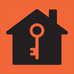 House key icon simple minimalist design