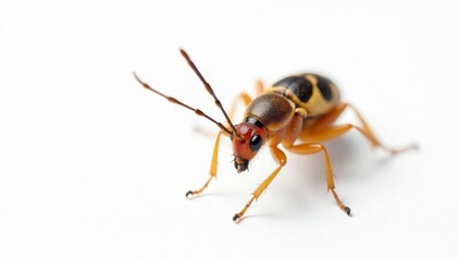 Close-up of single insect on pure white background, animal, wildlife