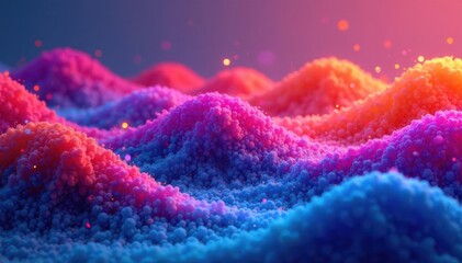 Interlocking wave forms, vibrant color gradients, repeat, bright, gradient