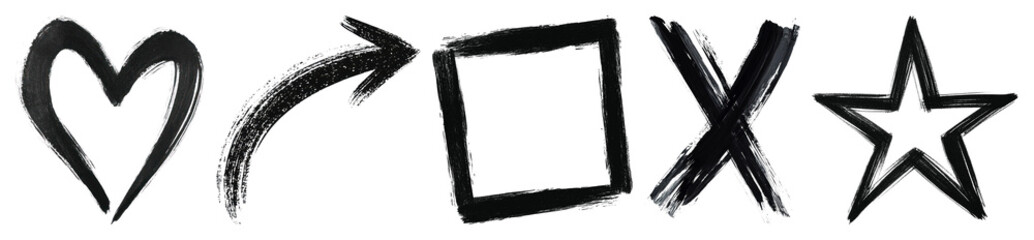 PNG Png black star illustration minimalist hand-drawn., transparent background