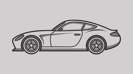 Sleek modern sports coupe car design