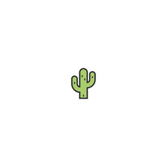 Cactus icon flat vector design