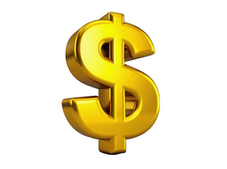 Fototapeta premium A glowing golden dollar sign in a glossy finish, symbolizing wealth and prosperity.