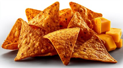 Spicy Tortilla Chips  Cheese Snack Food.