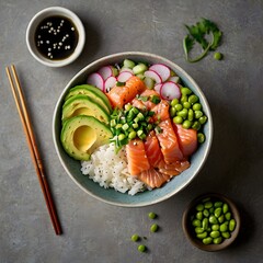 Salmon Avocado Sushi Bowl