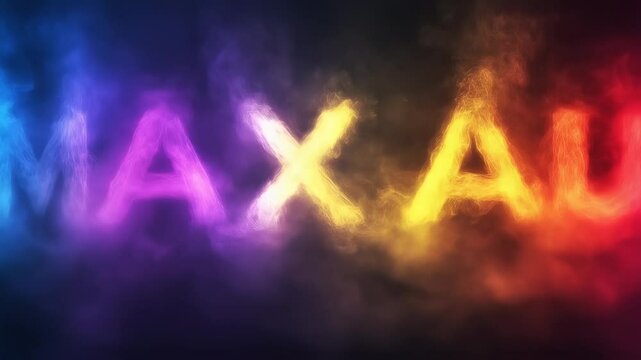 Mystical Wordplay: Ethereal letters in colorful foggy abstraction concept
