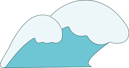 파도치는 모습을 표현