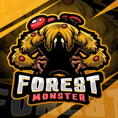 Forest monster esport mascot logo design