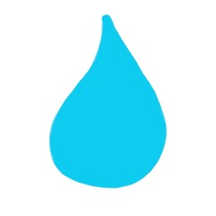 Simple Blue Water Drop Illustration Clean, Minimalist Design