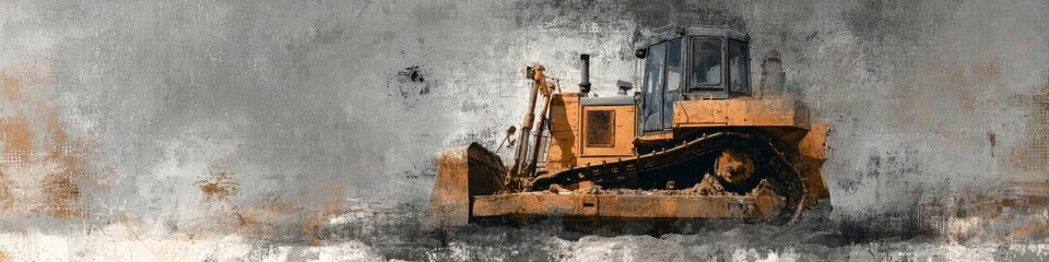 Fototapeta premium Heavy Machine on Construction Site