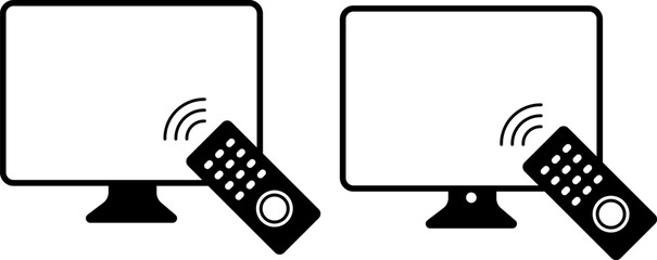 Television control by Remote icon. Multimedia sign. Consumer Electronics Icons. Home automation icon.  technology concepts