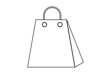 bag icon, black bag isolated on white background.
