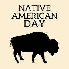 Native American Day Vector Illustration. Celebrating Culture and Traditions Flat Cartoon. Suitable for Native American Day celebration, greeting card, banner.