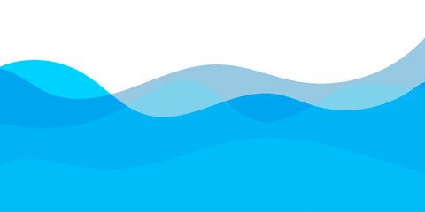 blue wave background with layered, flowing curves in various shades of blue. Modern, minimal design perfect for water, ocean, or technology themes
