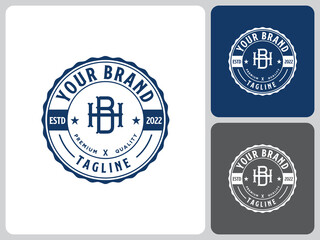 Obraz premium HB vector logo vintage emblem label
