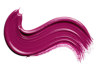 Vibrant magenta paint swirl on a clean white background, evoking creativity.