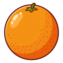 vector illustration of an orange