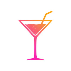cocktail glass with cocktail