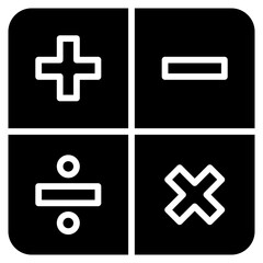 Mathematics glyph icon