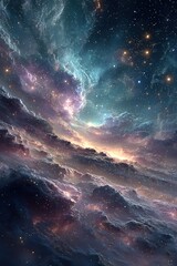 Space Cloudscape Sunrise.