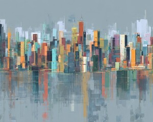 Abstract Urban Cityscape Scene
