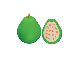 guava icon 3d illustration render