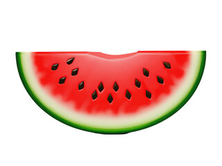 Fresh watermelon slice with vibrant colors and distinct seeds, perfect for summer snacks.
