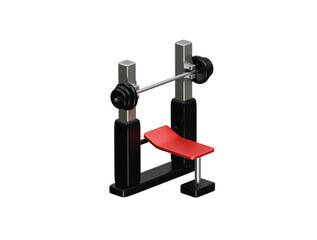 weight bench icon 3d illustration render