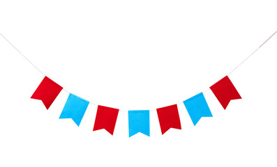 Fototapeta premium hanging flag decoration isolated on white