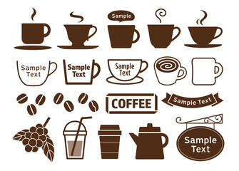 コーヒーのシンプルなアイコン色々