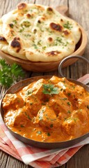 Delicious Chicken Tikka Masala With Naan Bread